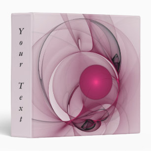 Swinging Fractal, Modern Abstract Berry Pink Text Binder