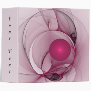 Swinging Fractal, Modern Abstract Berry Pink Text Binder