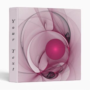 Swinging Fractal, Modern Abstract Berry Pink Text Binder