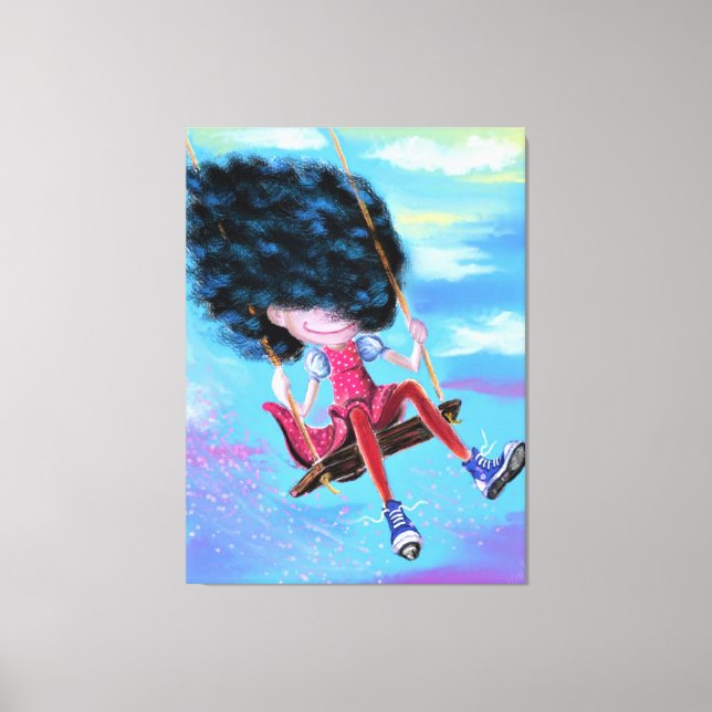 Swinging Girl Canvas Print (Front)