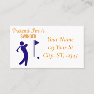 Swinging Golfer Thunder_Thunder_Cove Business Card