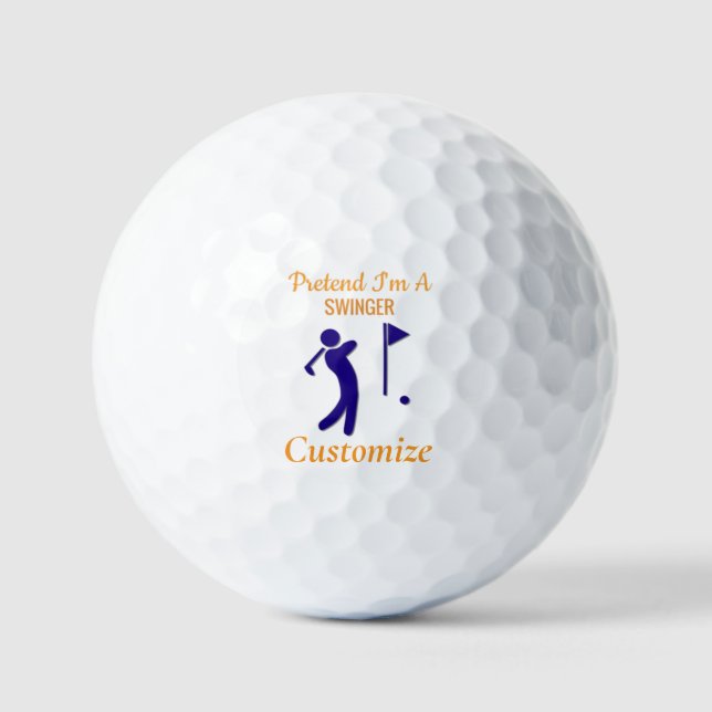 Swinging Golfer Thunder_Thunder_Cove Golf Balls (Front)