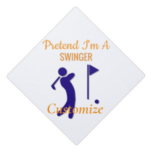 Swinging Golfer Thunder_Thunder_Cove Graduation Cap Topper