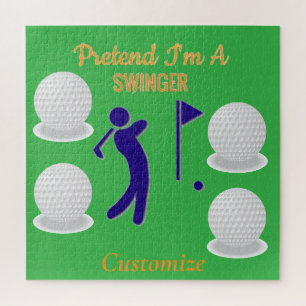 Swinging Golfer Thunder_Thunder_Cove Jigsaw Puzzle
