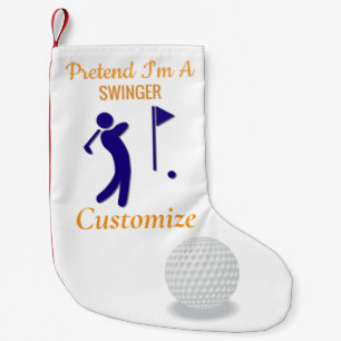 Swinging Golfer Thunder_Thunder_Cove Small Christmas Stocking