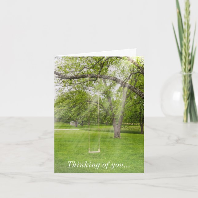 Swinging In The Sunlight Thinking Of You Card (Front)