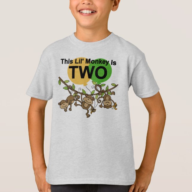 Swinging Monkeys 2nd Birthday T-shirts and Gifts (Front)