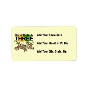 Swinging Monkeys 3rd Birthday tshirts and Gifts Label