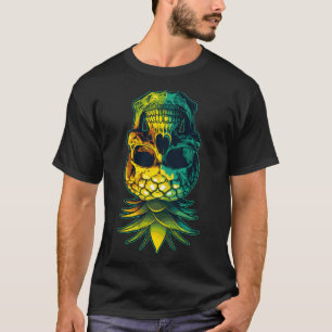 Swinging Pineapple Skull Funny Upside Down Pineapp T-Shirt