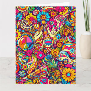 Swinging Sixties Big Folded Greeting Card