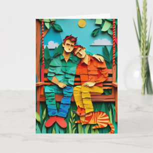 Swinging Sunset Embrace Card