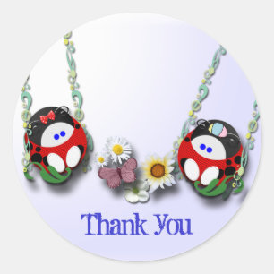 Swinging Time Thanks Classic Round Sticker