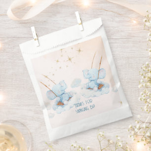 Swinging Twin Elephants Baby Shower Favour Bag