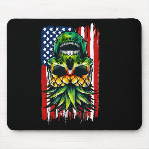 Swinging Upside Down Pineapple Us American Flag 4t Mouse Pad
