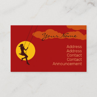 Swinging Woman Business Card