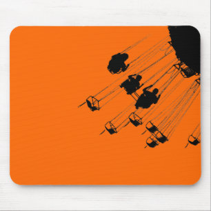 Swings and Roundabouts - Orange Mouse Pad