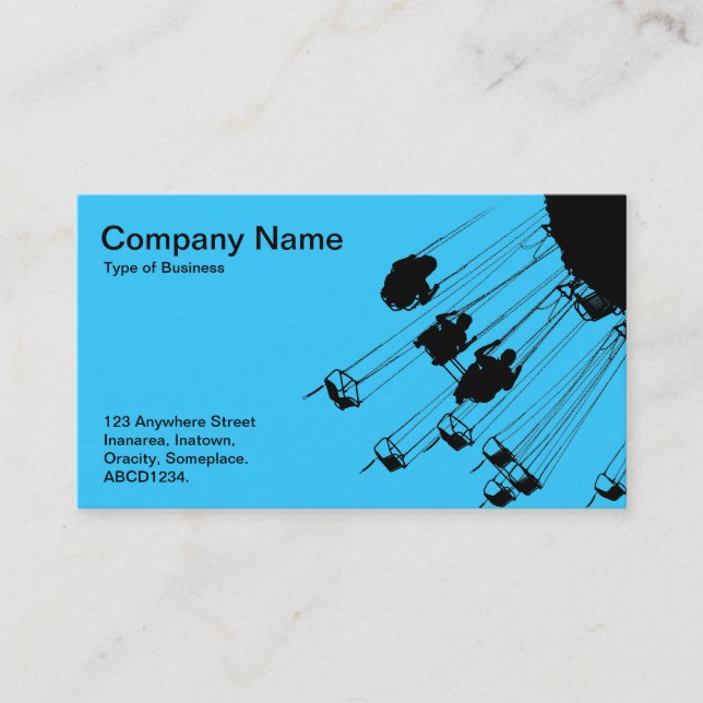 Swings and Roundabouts - Sky Blue Business Card (Front)