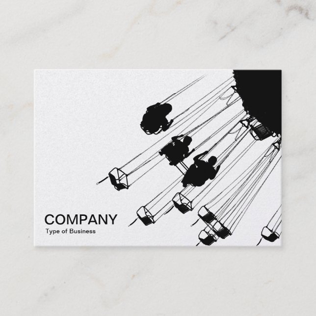 Swings and Roundabouts v3 - White (Gold) Business Card (Front)