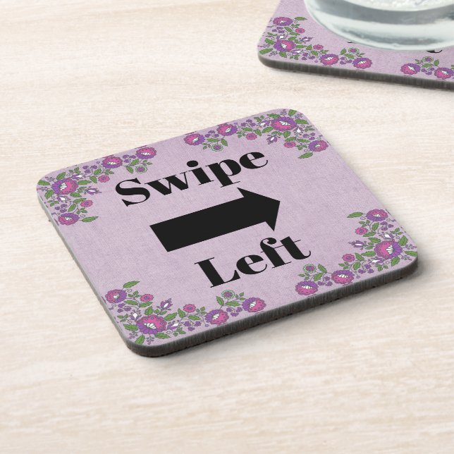 Swipe Left Beverage Coaster (Left Side)