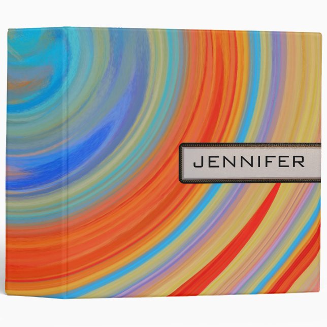 Swirl Abstract Art #27 Binder (Front/Spine)