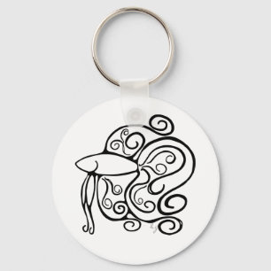 Swirl Betta Fish Keychain