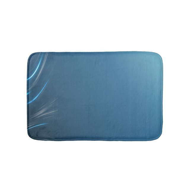Swirl Blues Bath Mat (Front)