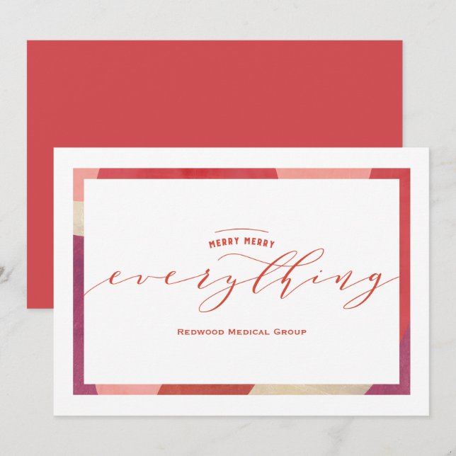 Swirl Border Holiday Card (Front/Back)