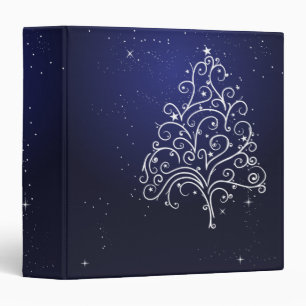 swirl christmas tree notebook binder