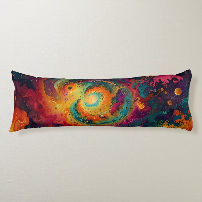 Swirl design patten  body pillow (Front)