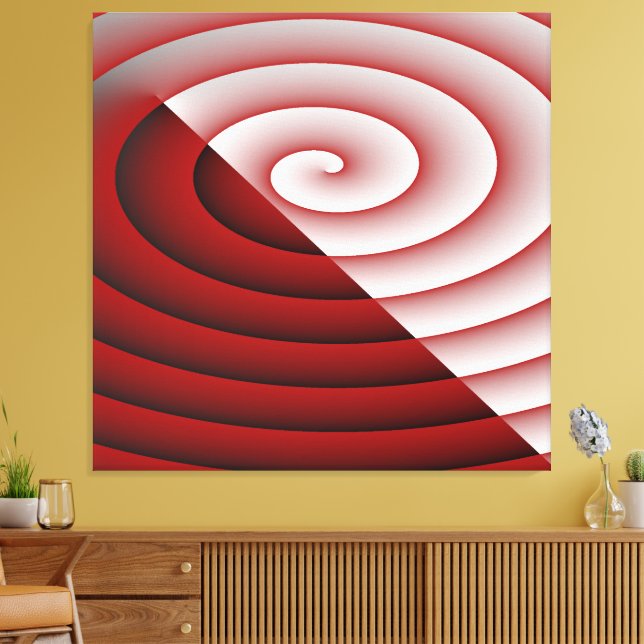 SWirl Double color Wave Canvas Print (Insitu(LivingRoom))