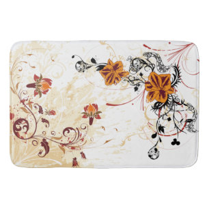 Swirl Floral Bath Mat