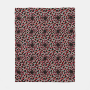 SWIRL FLOWER PATTERN FLEECE BLANKET