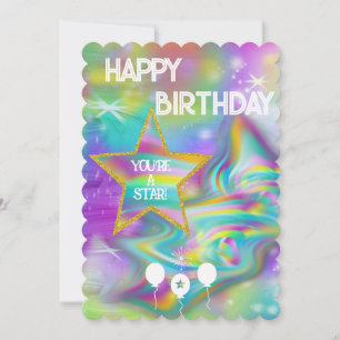 Swirl Galaxy Bonne carte d'appartement d'anniversa