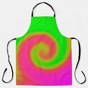 Swirl Green Pink Apron