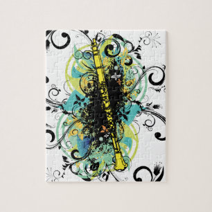 Swirl Grunge Clarinet Jigsaw Puzzle