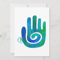 Swirl Hamsa Art Card