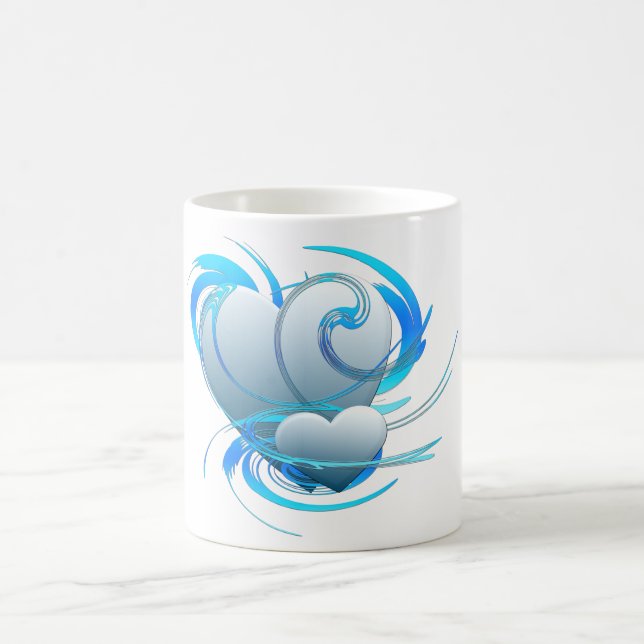 Swirl Hearts Coffee Mug (Center)