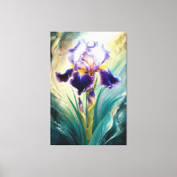*~* Swirl Iris Flower Artsy Iris Painting AP84