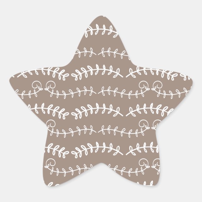 swirl leaves star sticker (Front)