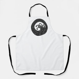 Swirl-like wave circle apron