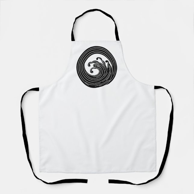 Swirl-like wave circle apron (Front)