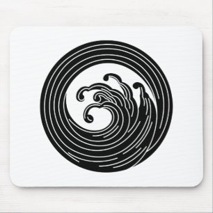 Swirl-like wave circle mouse pad