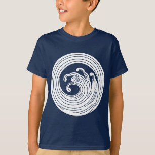 Swirl-like wave circle T-Shirt