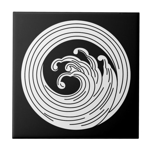 Swirl-like wave circle tile (Front)