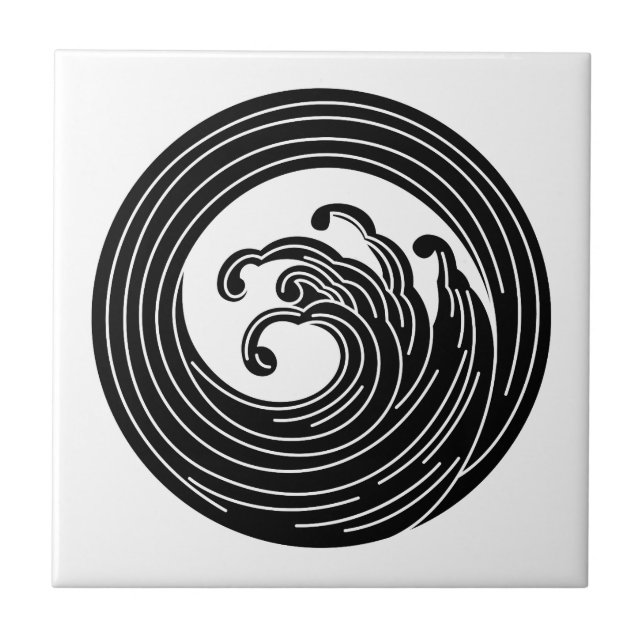 Swirl-like wave circle tile (Front)