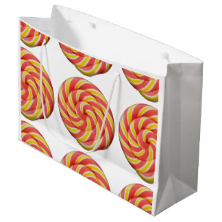 Swirl Lollipop Candy Design Large Gift Bag