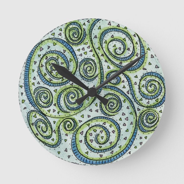 Swirl Mandala Wall Clock (Front)