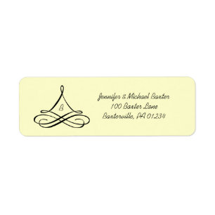 Swirl Ornament Address Label Stickers