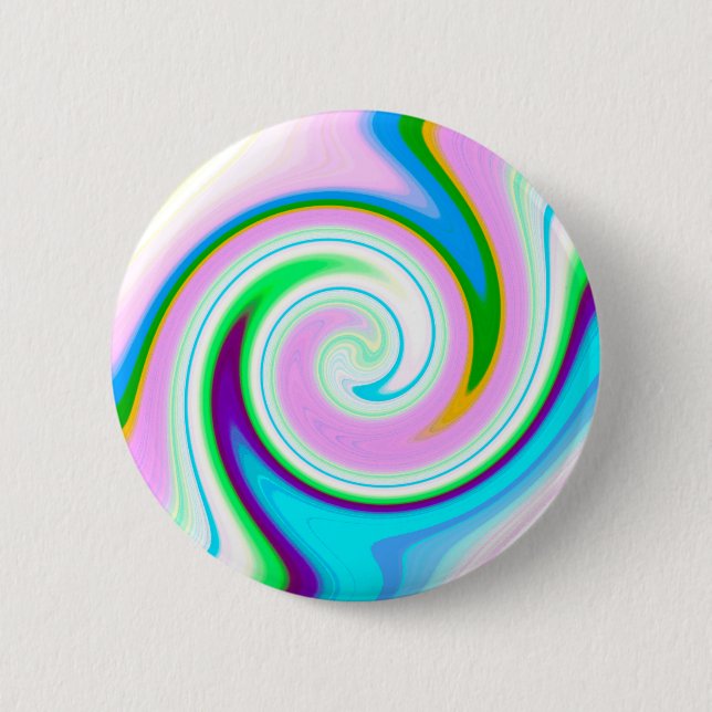 Swirl Pastel 2 Inch Round Button (Front)