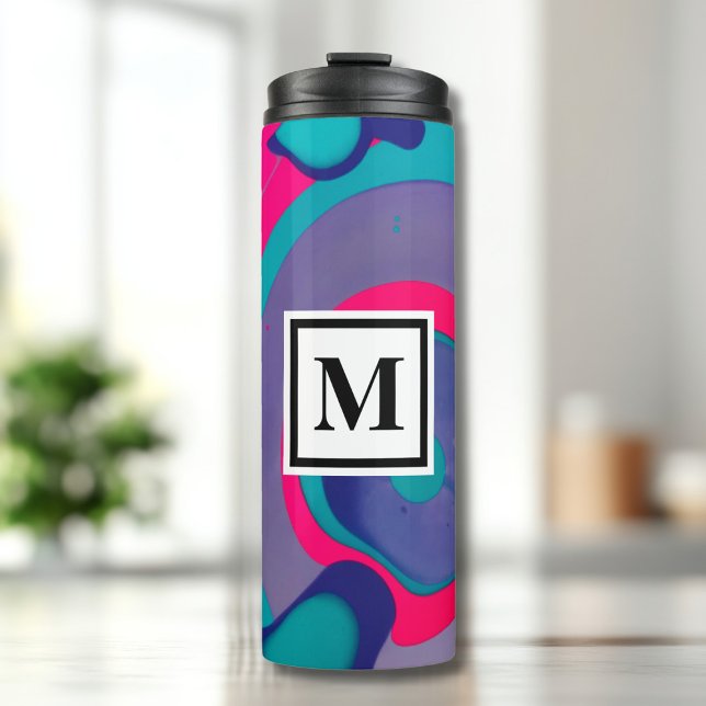 Swirl Pattern Monogram  Thermal Tumbler (Creator Uploaded)